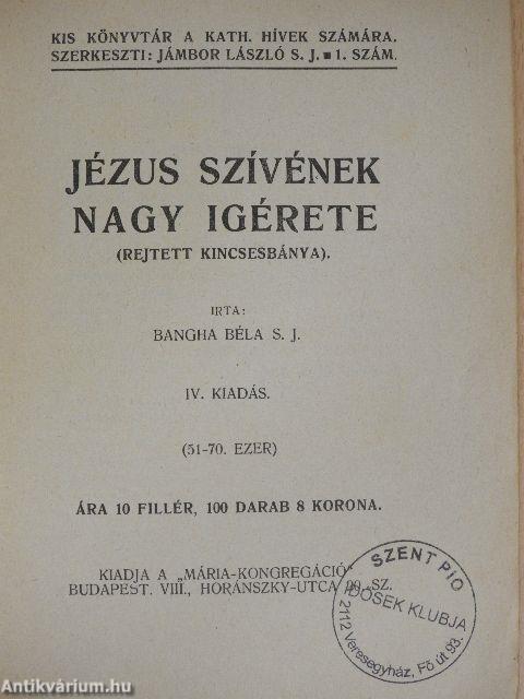 Jézus szívének nagy igérete