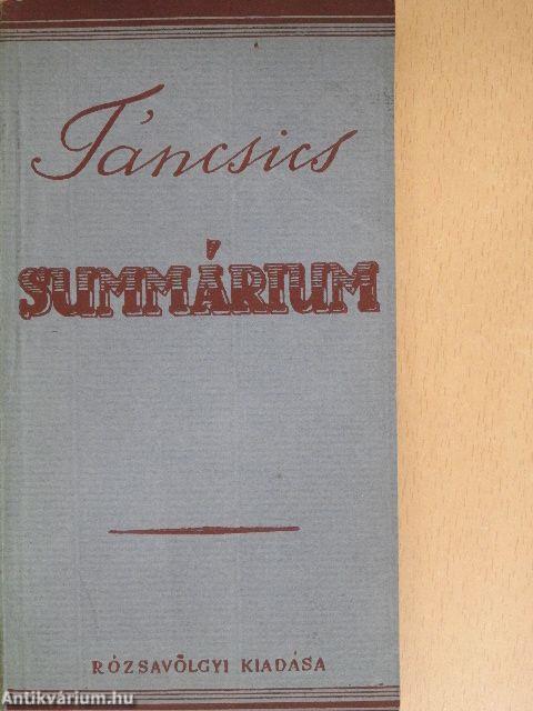 Táncsics summárium