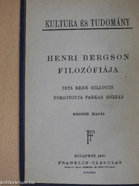 Henri Bergson filozófiája