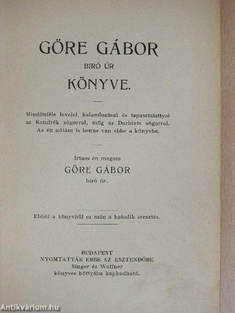 Göre Gábor biró úr könyve