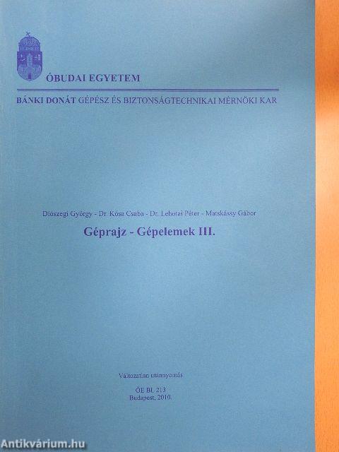 Géprajz-gépelemek III.
