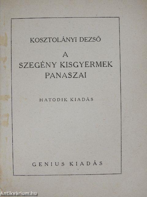 A szegény kisgyermek panaszai