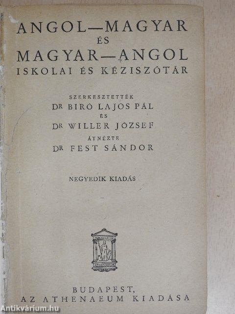 Angol-magyar és magyar-angol iskolai és kéziszótár