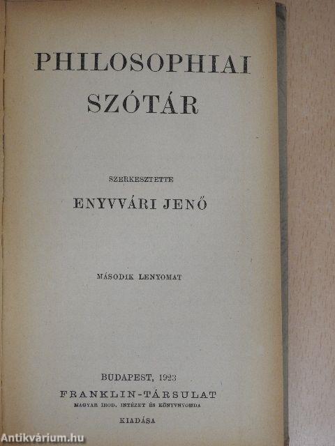 Philosophiai szótár