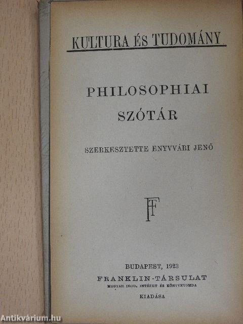 Philosophiai szótár