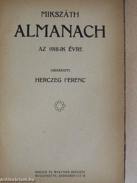 Mikszáth Almanach az 1918-ik évre