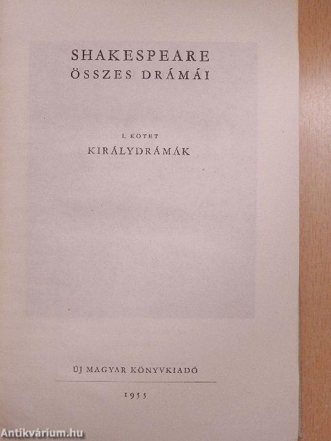 Shakespeare összes drámái I.