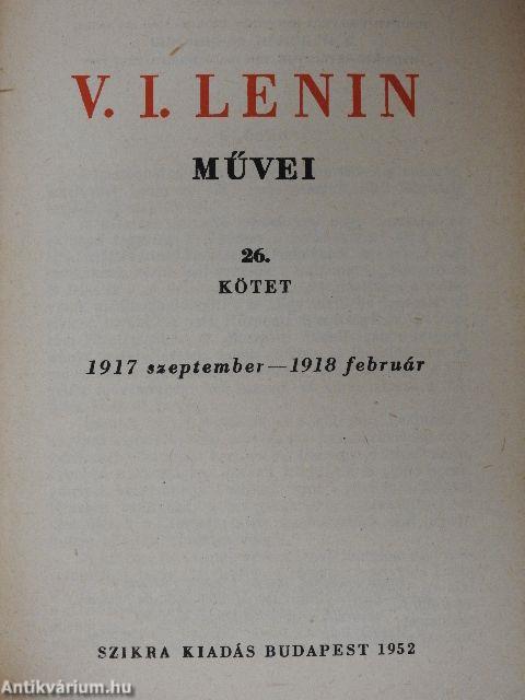 V. I. Lenin művei 26.