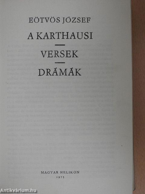 A karthausi/Versek/Drámák