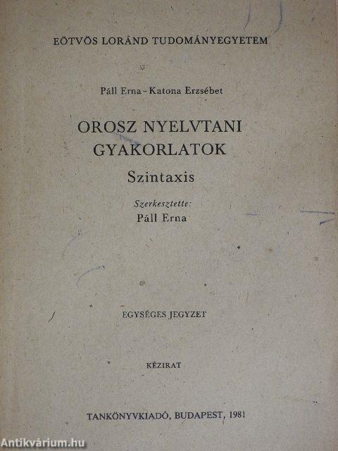 Orosz nyelvtani gyakorlatok