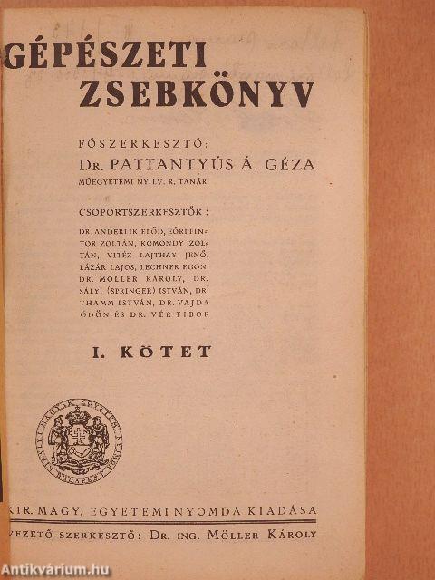 Gépészeti zsebkönyv I. (töredék)