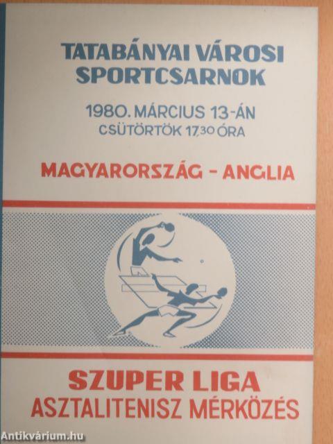 Magyarország-Anglia szuper liga asztalitenisz mérkőzés