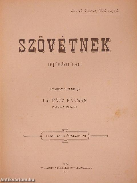 Szövétnek 1913. szeptember-1914. junius