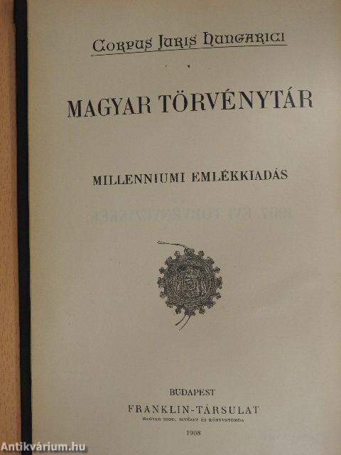 1907. évi törvényczikkek