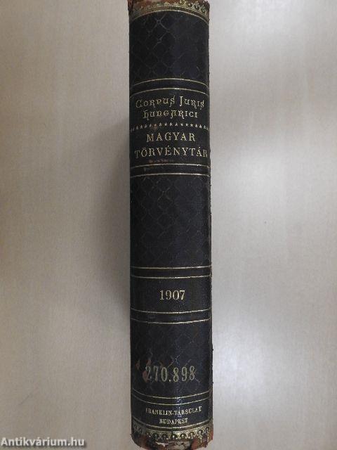 1907. évi törvényczikkek