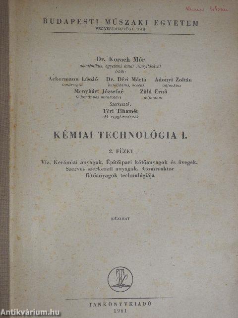 Kémiai technológia I/2.