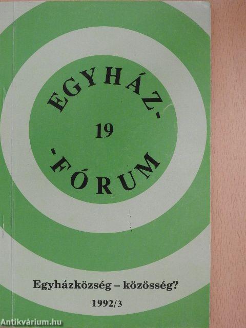 Egyházfórum 1992/3.