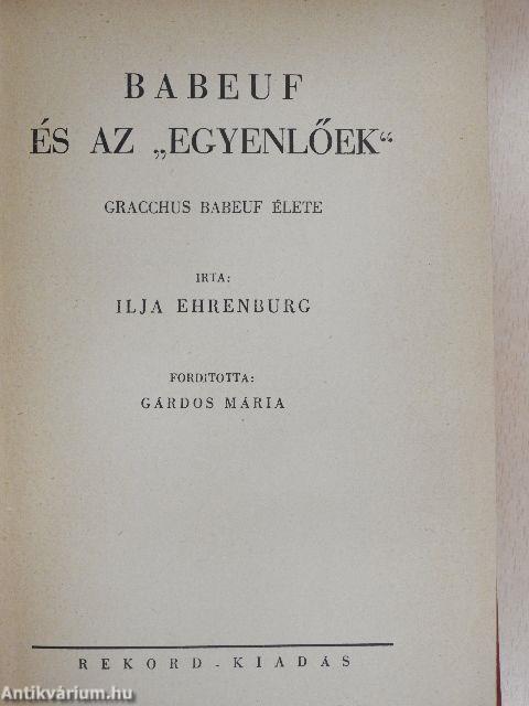 Babeuf és az "Egyenlőek"