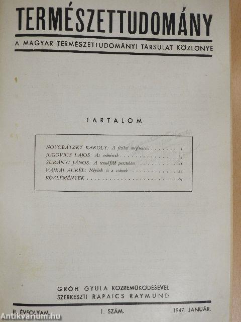 Természettudomány 1947. január-december/1948. január-december