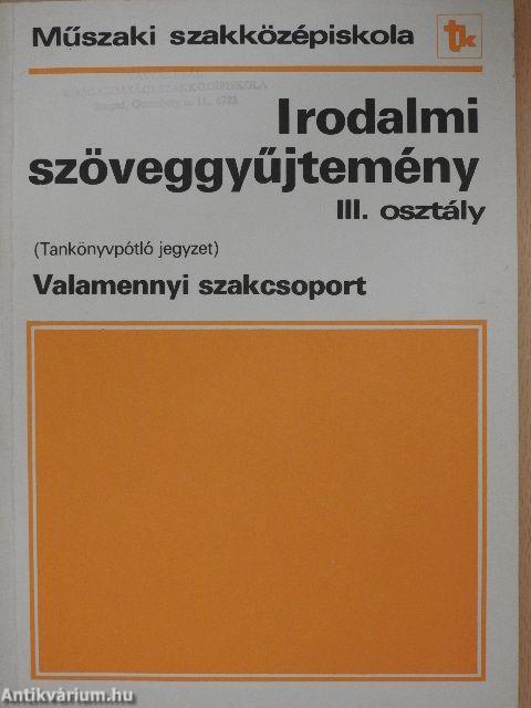 Irodalmi szöveggyűjtemény III.