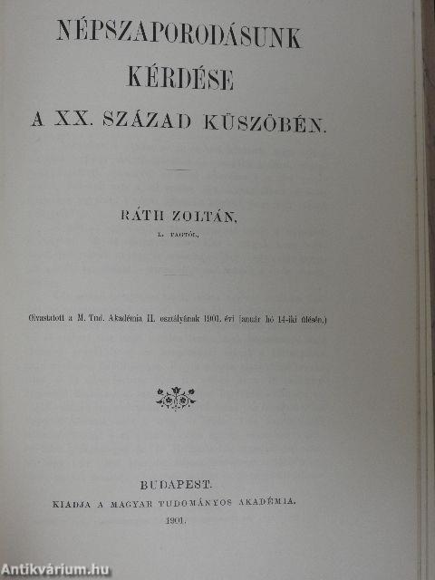 Értekezések a társadalmi tudományok köréből XII. (nem teljes gyűjtemény)