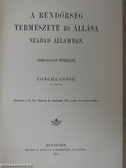 Értekezések a társadalmi tudományok köréből XII. (nem teljes gyűjtemény)