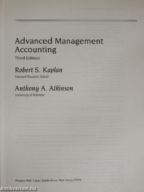 Advanced Management Accounting