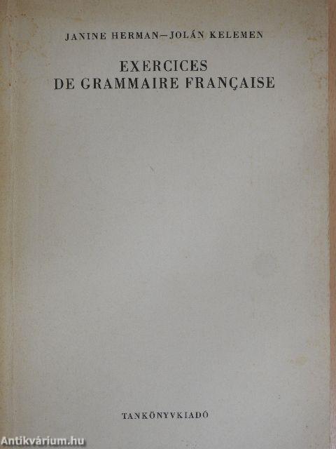 Exercices de Grammaire Francaise