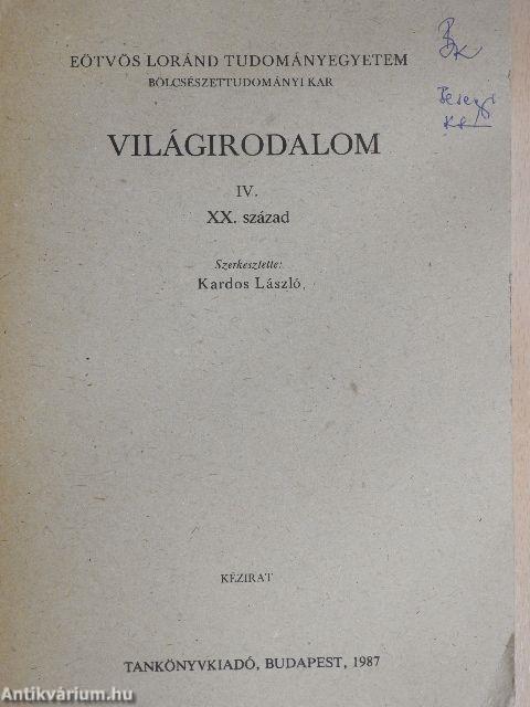 Világirodalom IV.