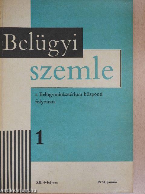 Belügyi Szemle 1974. január-december