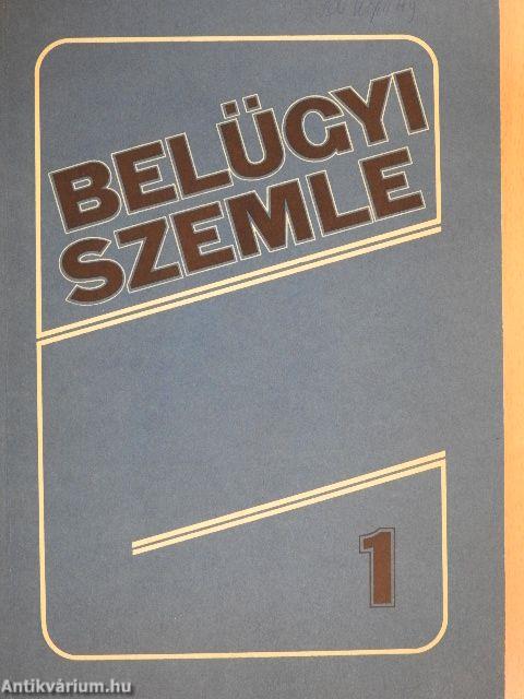 Belügyi Szemle 1989. január-december