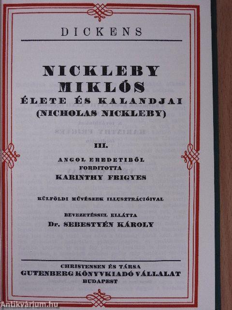 Nickleby Miklós élete és kalandjai I-V./Karácsonyi történetek I.