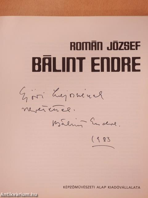 Bálint Endre (dedikált példány)