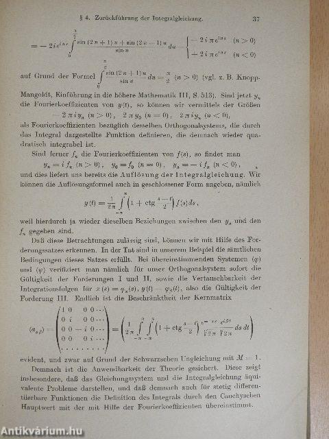 Integralgleichungen Mit Anwendungen in Physik und Technik I.