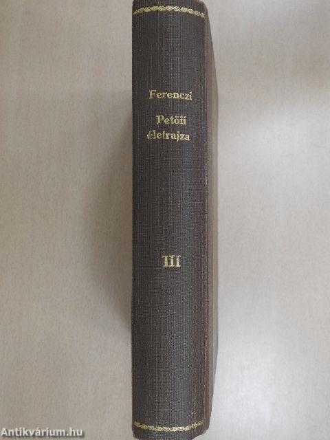 Petőfi életrajza III. (töredék)