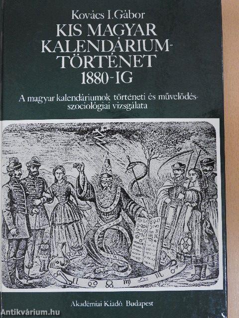 Kis magyar kalendáriumtörténet 1880-ig