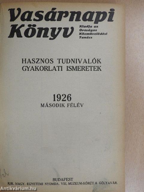 Vasárnapi könyv 1926. II. félév (fél évfolyam)