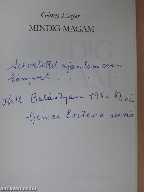 Mindig magam (dedikált példány)