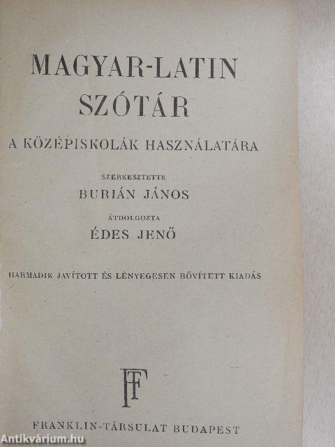 Magyar-latin szótár