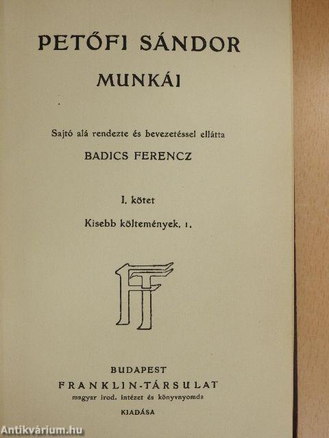 Petőfi Sándor munkái I-IV.