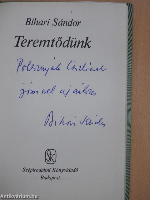 Teremtődünk (dedikált példány)