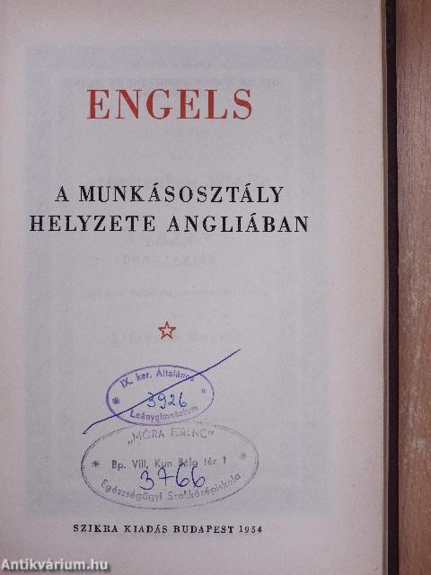 A munkásosztály helyzete Angliában