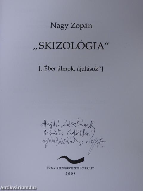 "Skizológia" (dedikált példány)