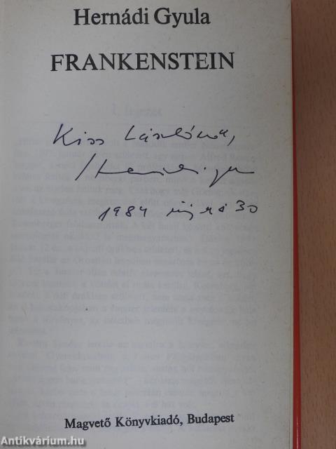 Frankenstein (dedikált példány)