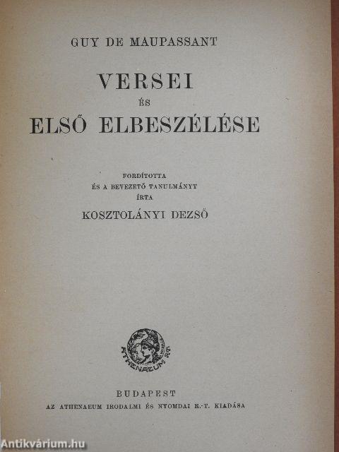 Guy de Maupassant versei és első elbeszélése