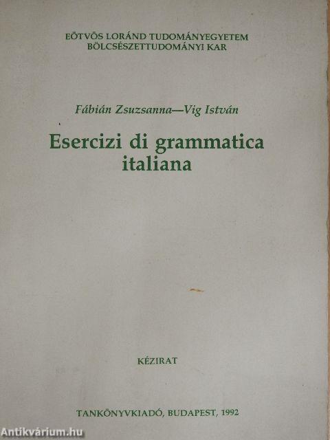 Esercizi di grammatica italiana