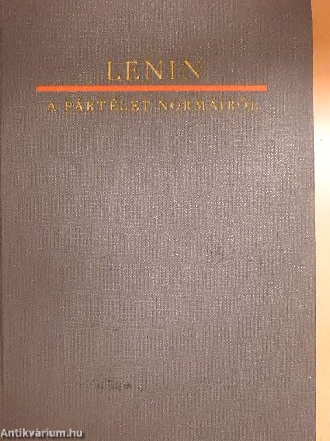 A pártélet normáiról