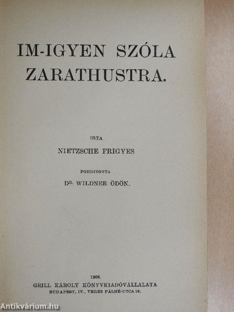 Im-igyen szóla Zarathustra