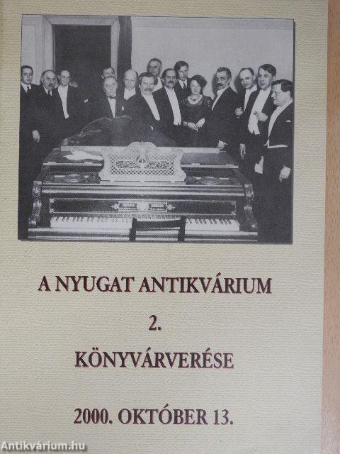 A Nyugat Antikvárium 2. könyvárverése