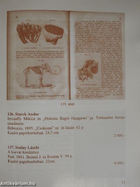 A Pastinszky Antiquarium árverési katalógusa XV.